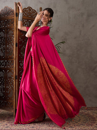 Anvaya Stylish Semi Modal Saree for Party & Festive Wear ClothsVilla