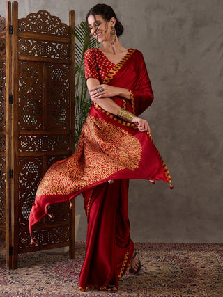 Anvaya Stylish Semi Modal Saree for Party & Festive Wear ClothsVilla