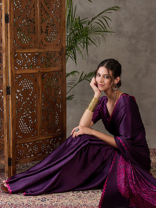 Anvaya Stylish Semi Modal Saree for Party & Festive Wear ClothsVilla