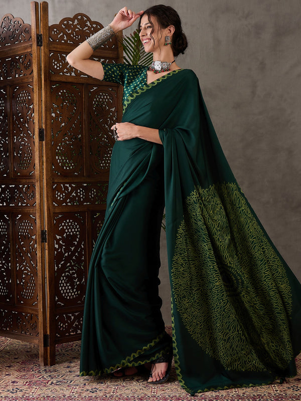 Anvaya Stylish Semi Modal Saree for Party & Festive Wear ClothsVilla