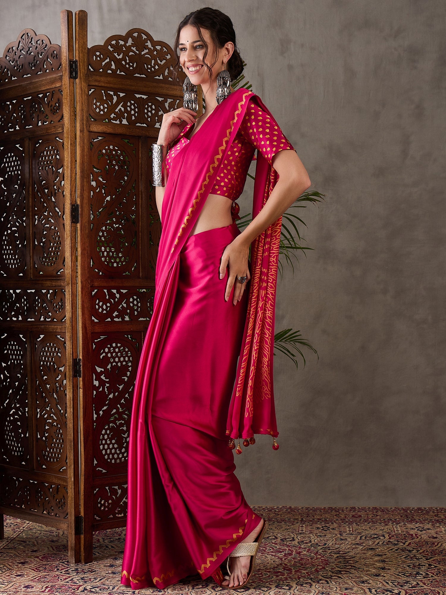 Anvaya Stylish Semi Modal Saree for Party & Festive Wear ClothsVilla