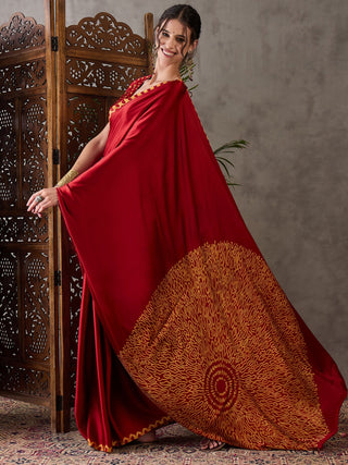 Anvaya Stylish Semi Modal Saree for Party & Festive Wear ClothsVilla