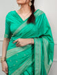 Load image into Gallery viewer, Aqua Green Mysore Zari Weaving Saree ClothsVilla