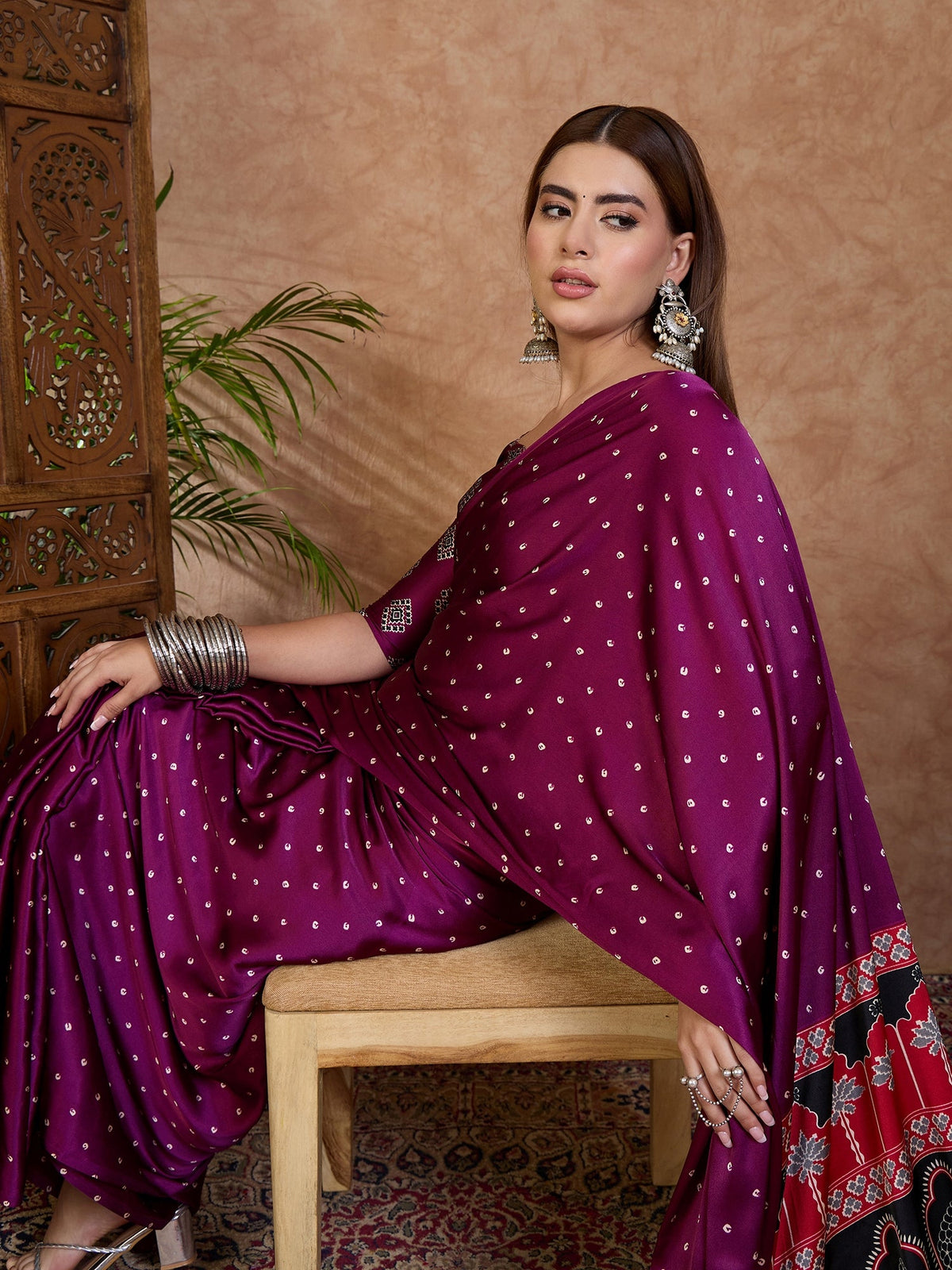 Aroshni Lightweight Semi Modal Saree for Festive Occasions ClothsVilla