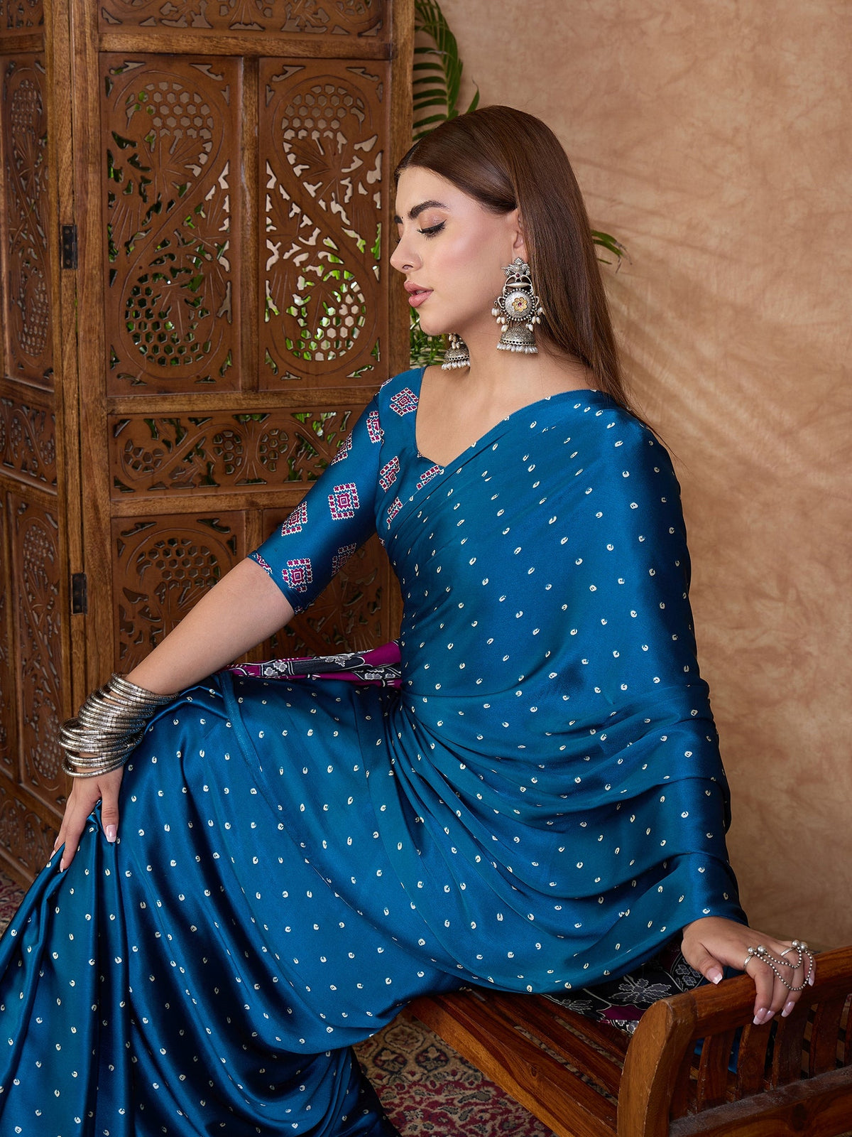 Aroshni Lightweight Semi Modal Saree for Festive Occasions ClothsVilla
