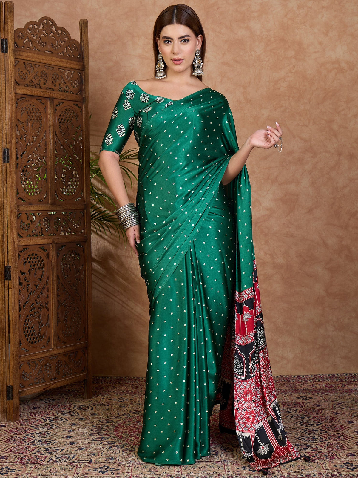 Aroshni Lightweight Semi Modal Saree for Festive Occasions ClothsVilla