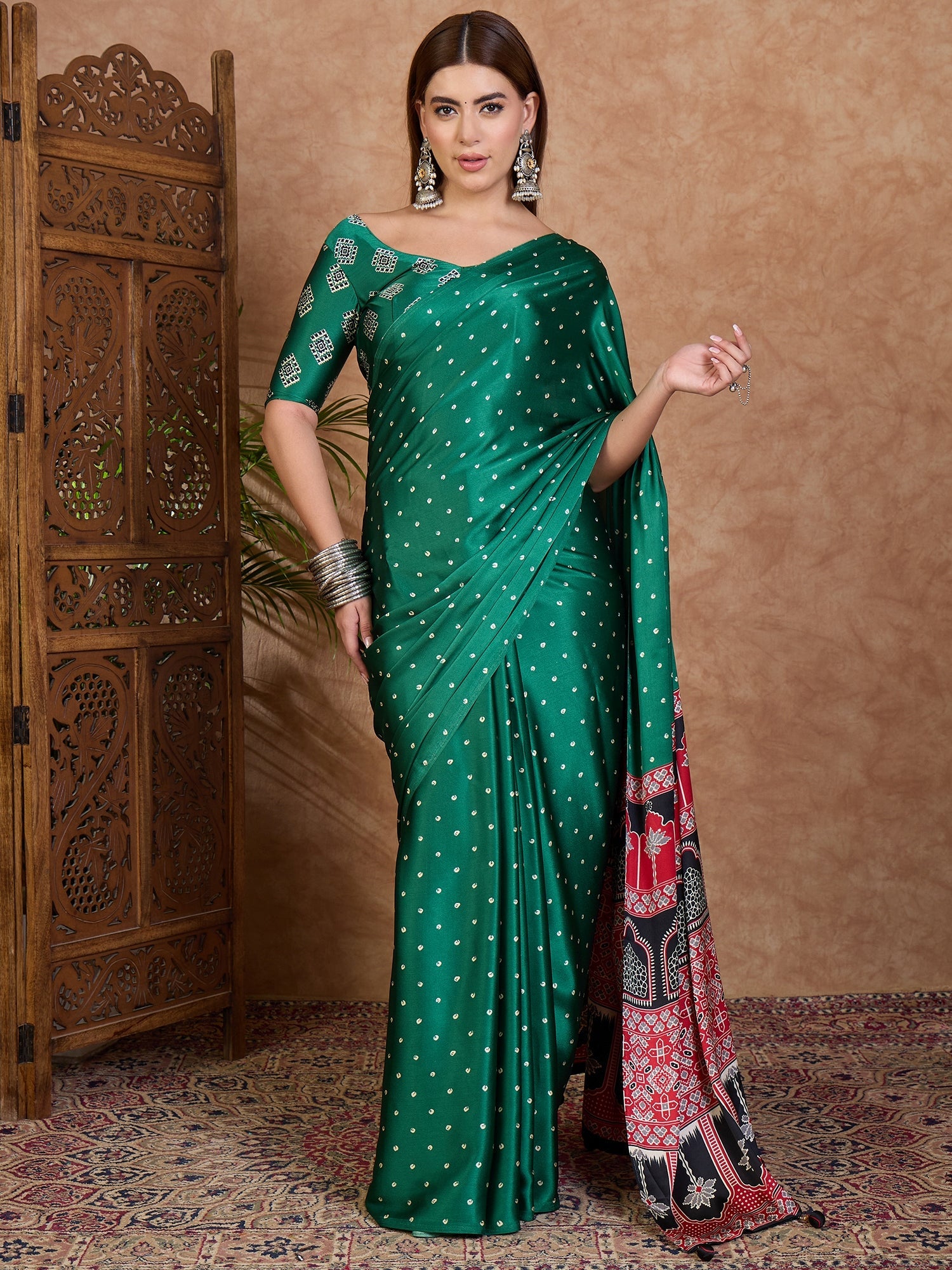 Aroshni Lightweight Semi Modal Saree for Festive Occasions ClothsVilla