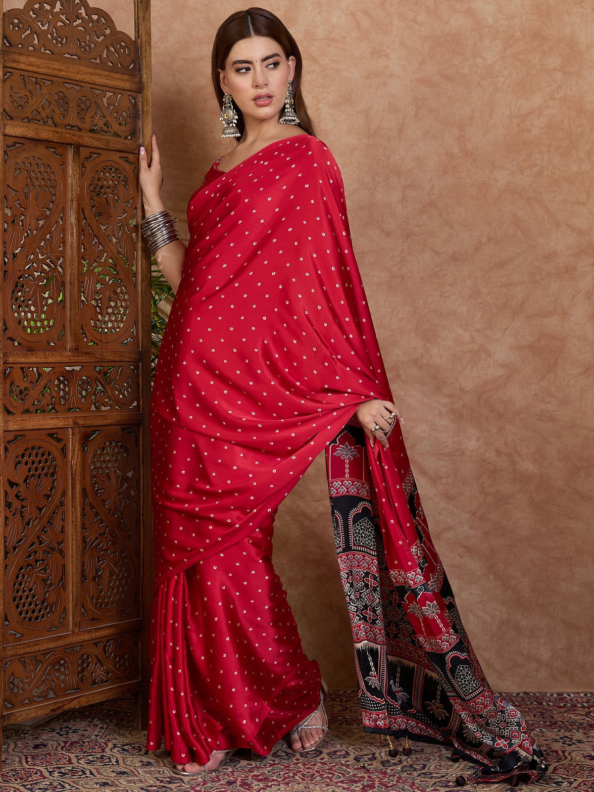 Aroshni Lightweight Semi Modal Saree for Festive Occasions ClothsVilla