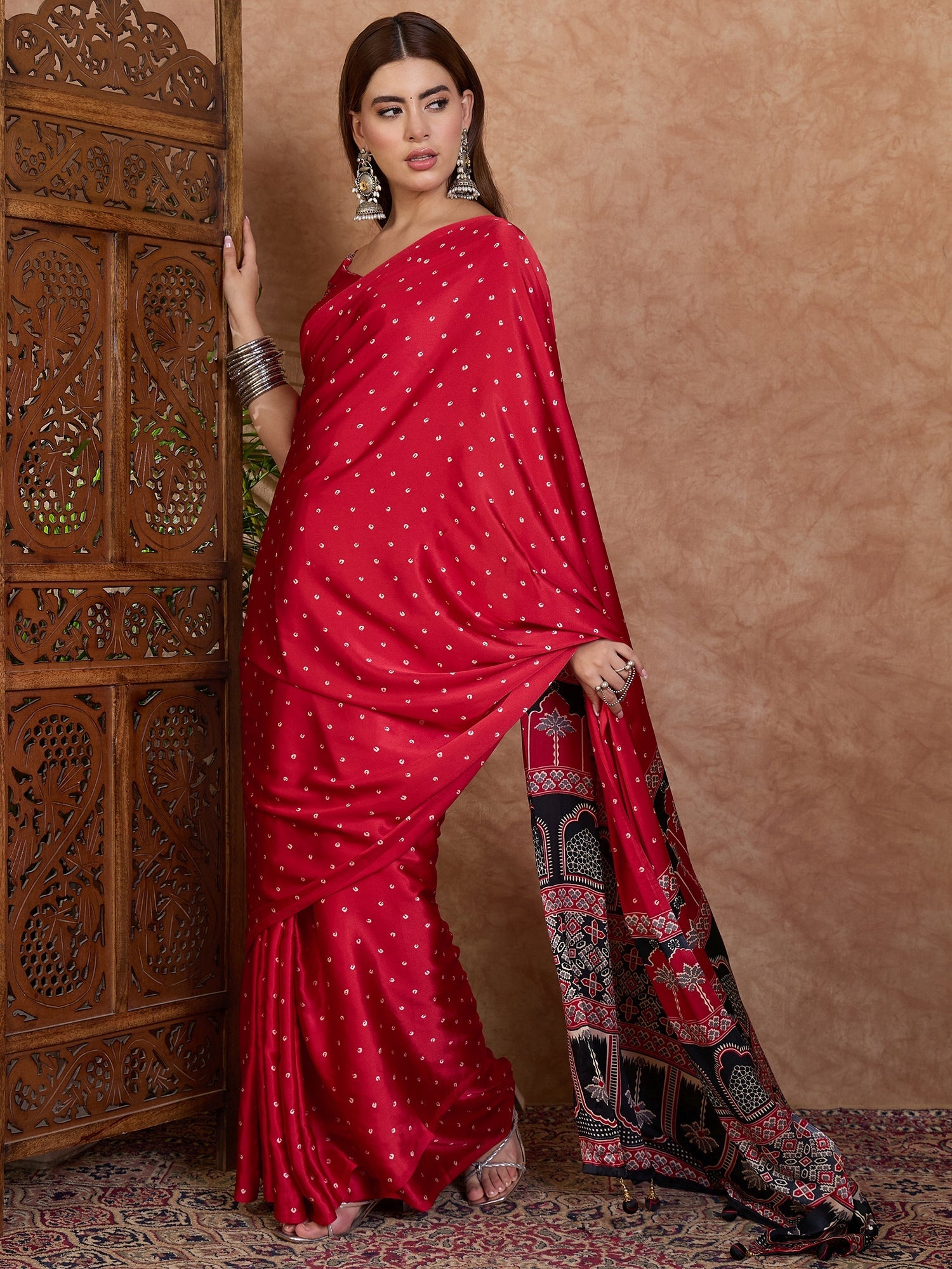 Aroshni Lightweight Semi Modal Saree for Festive Occasions ClothsVilla