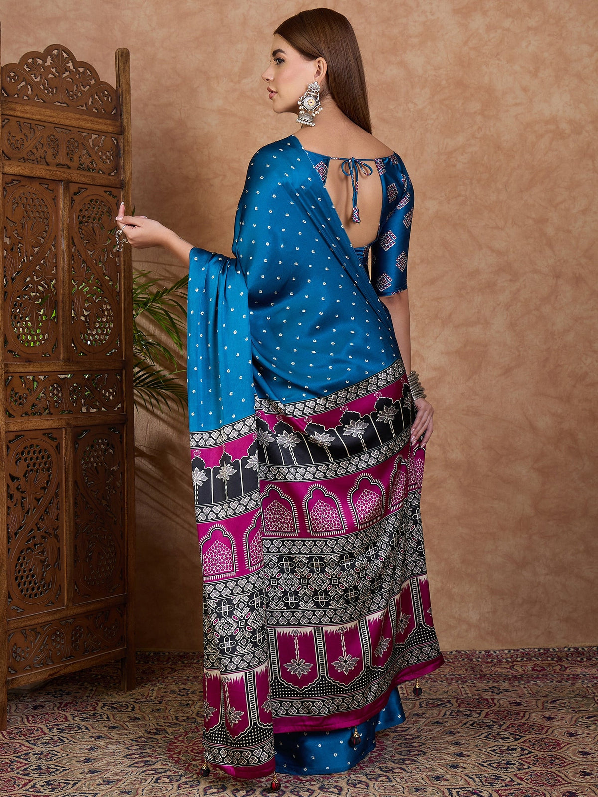 Aroshni Lightweight Semi Modal Saree for Festive Occasions ClothsVilla