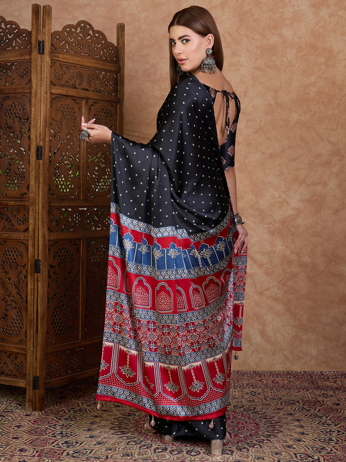 Aroshni Lightweight Semi Modal Saree for Festive Occasions ClothsVilla