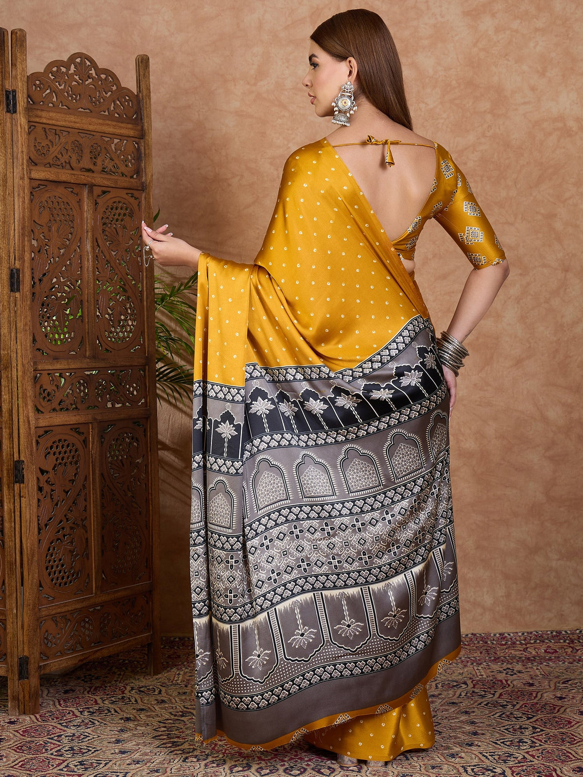 Aroshni Lightweight Semi Modal Saree for Festive Occasions ClothsVilla
