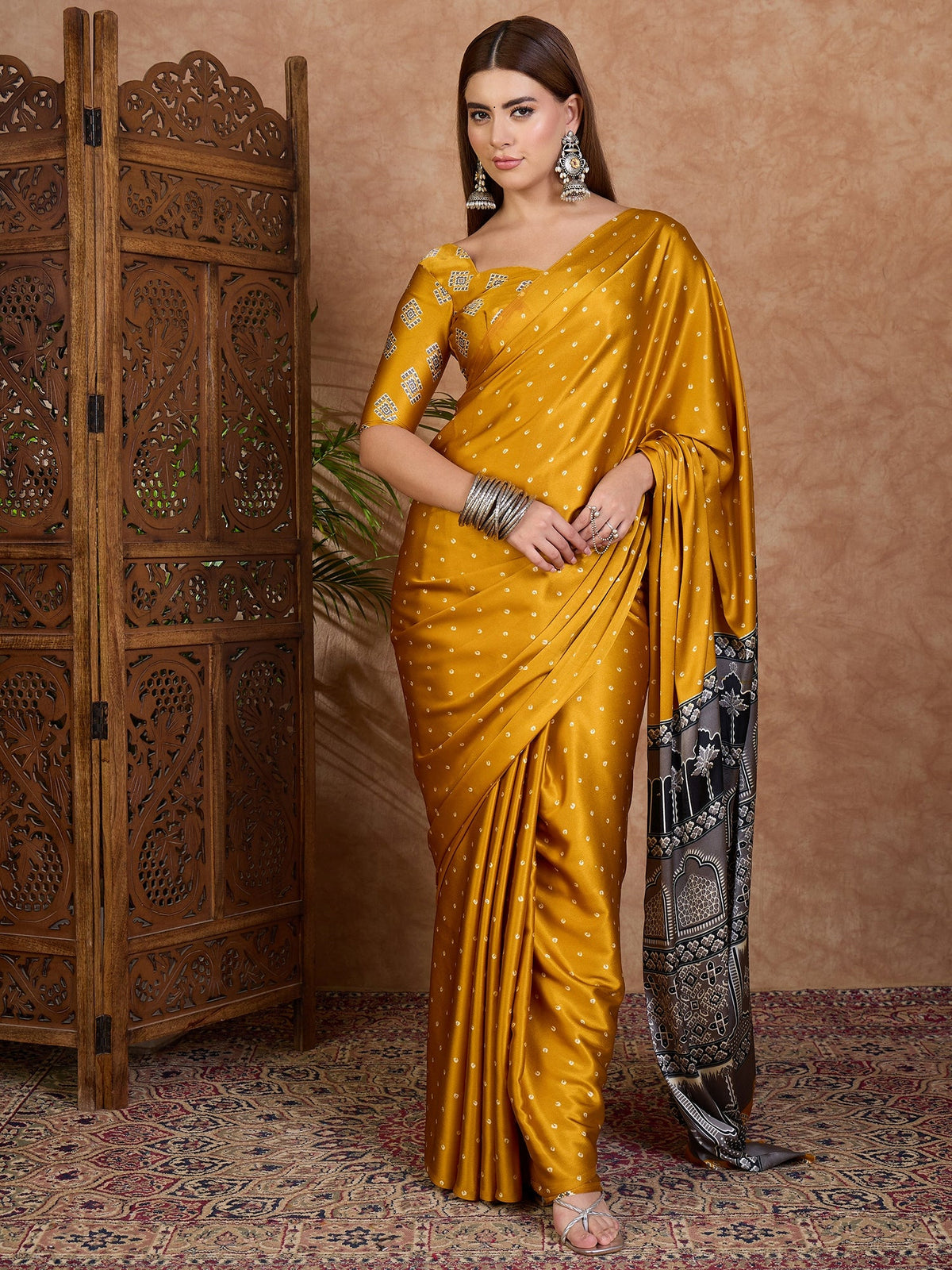 Aroshni Lightweight Semi Modal Saree for Festive Occasions ClothsVilla