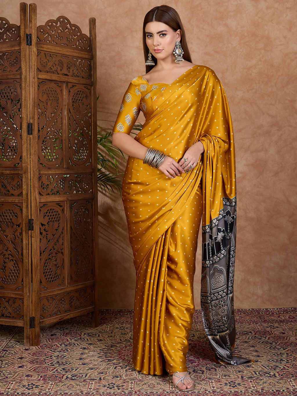 Aroshni Lightweight Semi Modal Saree for Festive Occasions ClothsVilla