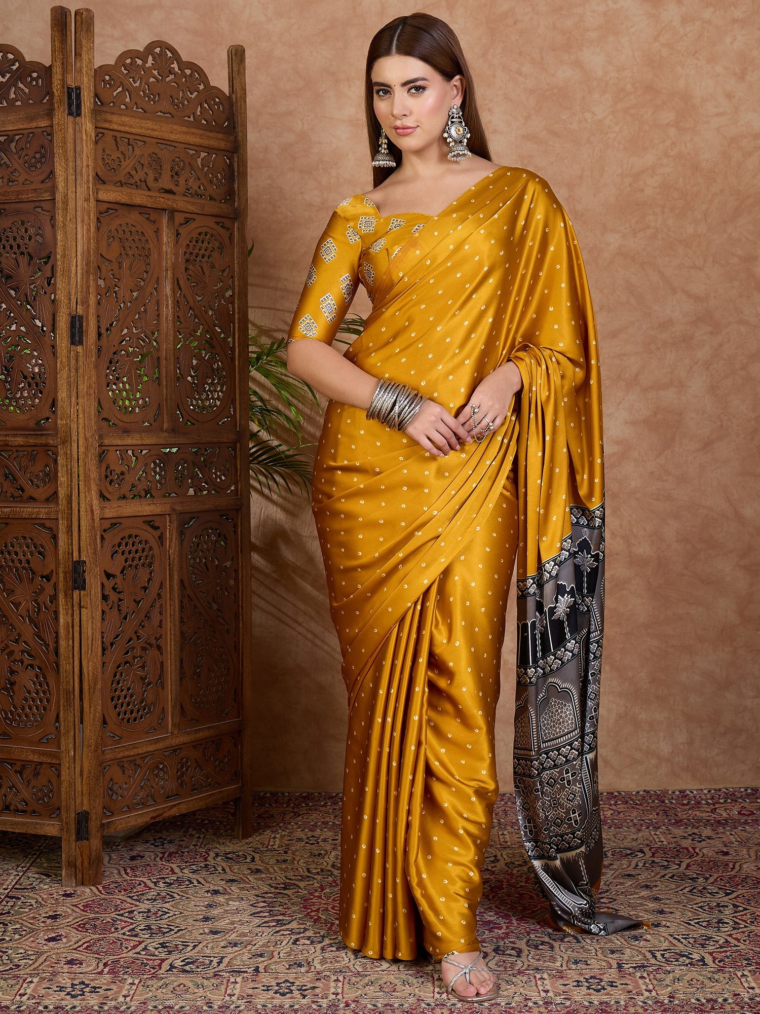 Aroshni Lightweight Semi Modal Saree for Festive Occasions ClothsVilla