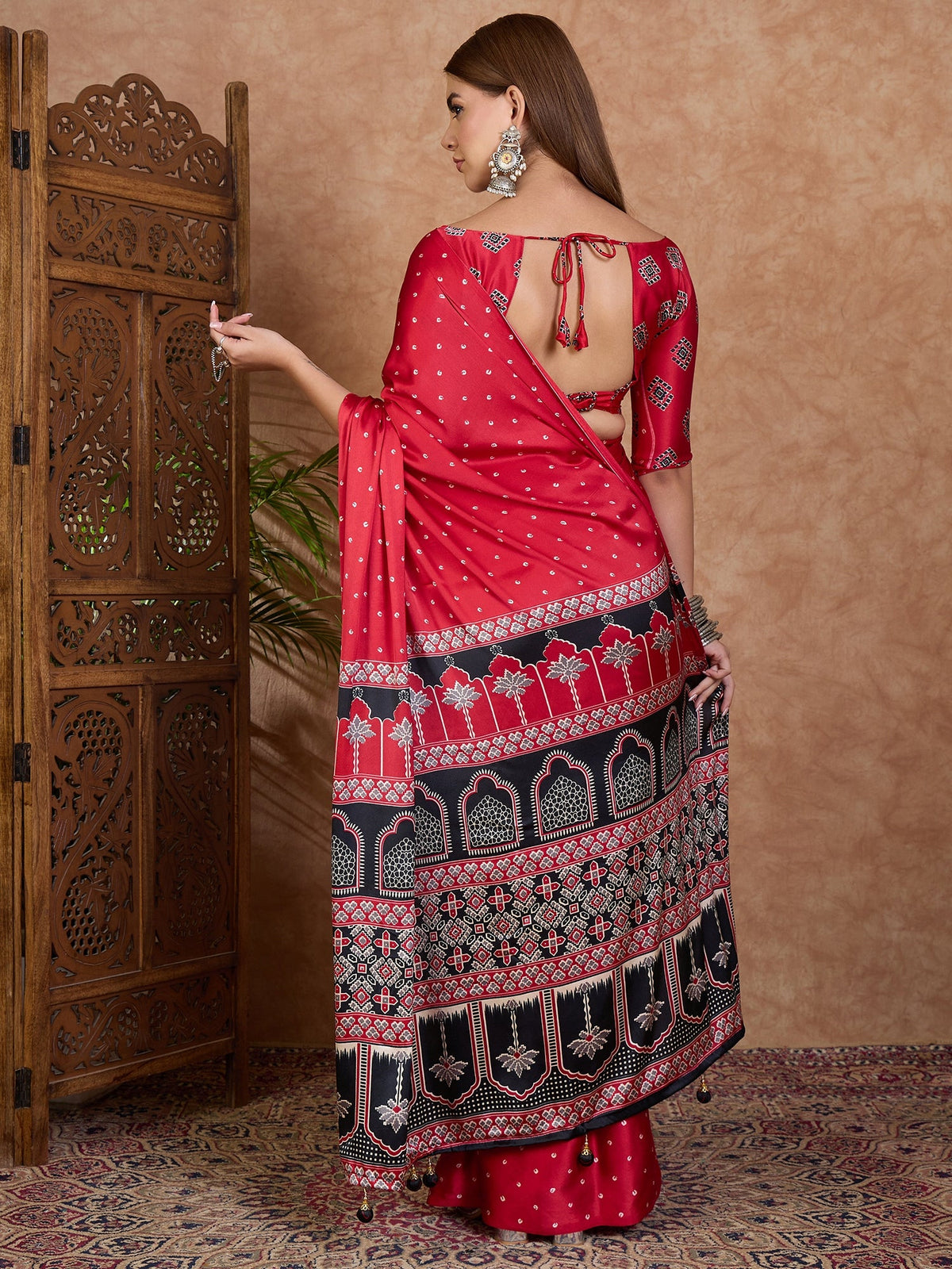 Aroshni Lightweight Semi Modal Saree for Festive Occasions ClothsVilla