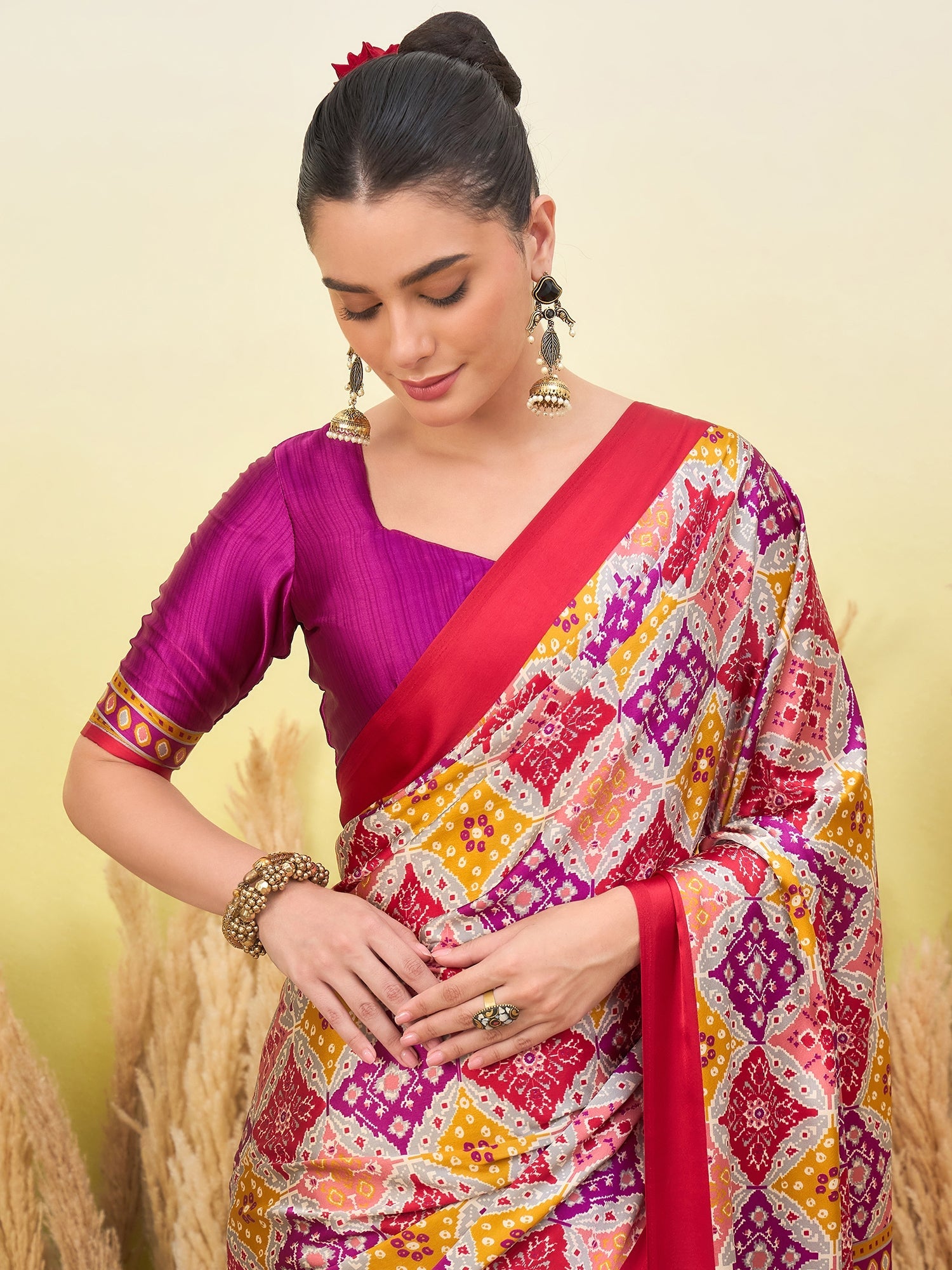 Arunika Premium Semi Modal Saree for Festive Wear ClothsVilla