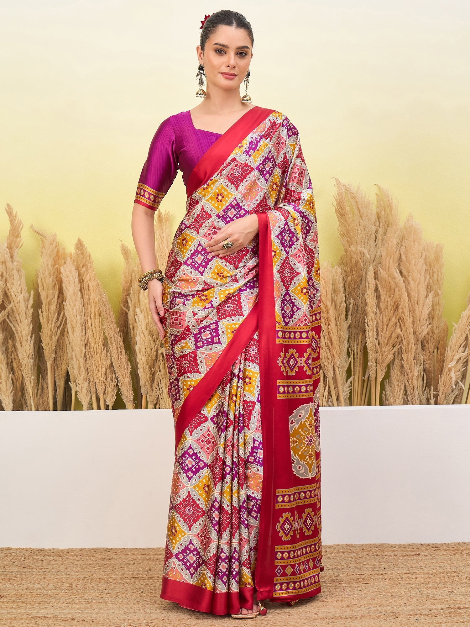 Arunika Premium Semi Modal Saree for Festive Wear ClothsVilla