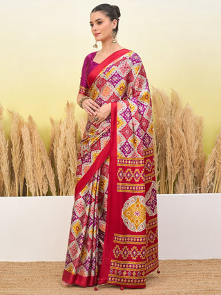 Arunika Premium Semi Modal Saree for Festive Wear ClothsVilla