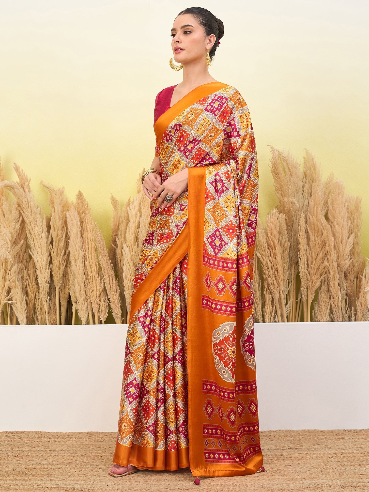 Arunika Premium Semi Modal Saree for Festive Wear ClothsVilla