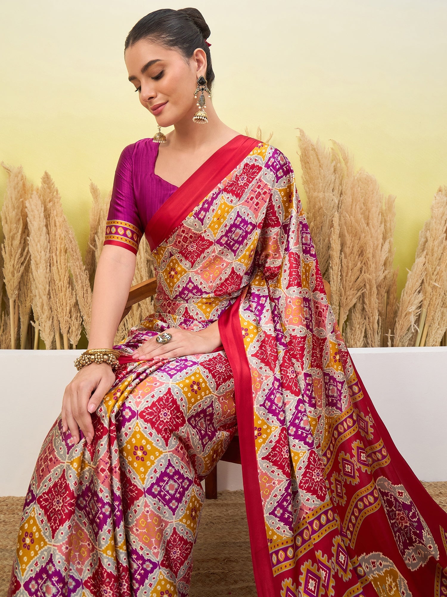 Arunika Premium Semi Modal Saree for Festive Wear ClothsVilla