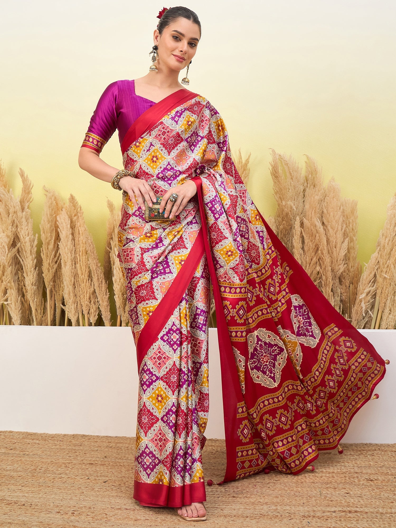 Arunika Premium Semi Modal Saree for Festive Wear ClothsVilla