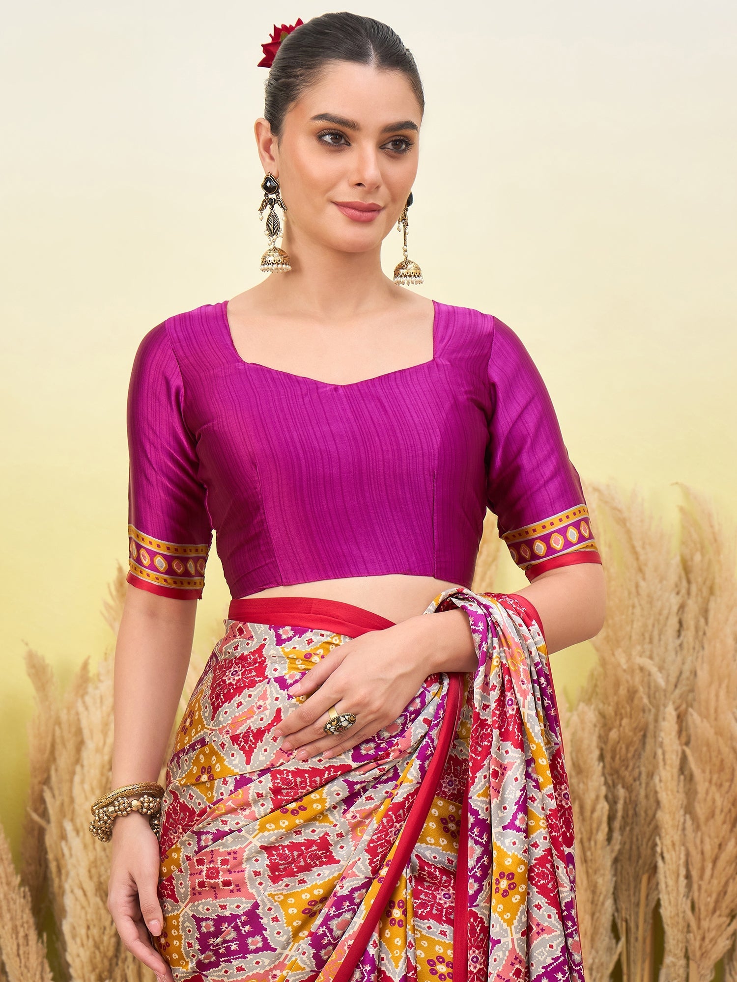 Arunika Premium Semi Modal Saree for Festive Wear ClothsVilla