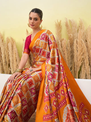 Arunika Premium Semi Modal Saree for Festive Wear ClothsVilla