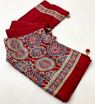 Avyanna Soft Drape Semi Modal Saree for Party Wear ClothsVilla