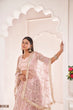 Load image into Gallery viewer, Baby Pink Elegant Butterfly Net Lehenga with Zari &amp; Sequence Embroidery Clothsvilla
