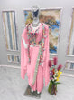 Load image into Gallery viewer, Baby Pink Elegant Wedding &amp; Party Wear 4-Piece Set with Embroidered Belt Clothsvilla