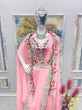 Load image into Gallery viewer, Baby Pink Elegant Wedding &amp; Party Wear 4-Piece Set with Embroidered Belt Clothsvilla