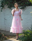 Baby Pink Layla Pure Silk Organza Elegant One-Piece Tunic