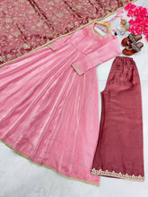 Load image into Gallery viewer, Baby Pink Premium Designer Readymade Anarkali Gown Set Clothsvilla