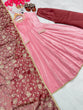 Load image into Gallery viewer, Baby Pink Premium Designer Readymade Anarkali Gown Set Clothsvilla