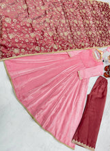 Load image into Gallery viewer, Baby Pink Premium Designer Readymade Anarkali Gown Set Clothsvilla