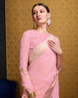 Load image into Gallery viewer, Baby Pink Radiant Floral Printed Saree with Zari Border ClothsVilla