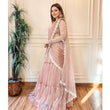 Load image into Gallery viewer, Baby Pink Ready-to-Wear Twill Organza Lehenga Saree ClothsVilla