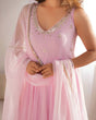 Load image into Gallery viewer, Baby Pink Regal Grace Georgette Anarkali Set ClothsVilla