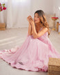 Load image into Gallery viewer, Baby Pink Regal Grace Georgette Anarkali Set ClothsVilla