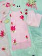 Load image into Gallery viewer, Baby Pink Ri8 Fashion Exclusive Floral Handpainted Straight Cut Suit Clothsvilla