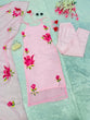 Load image into Gallery viewer, Baby Pink Ri8 Fashion Exclusive Floral Handpainted Straight Cut Suit Clothsvilla