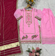 Load image into Gallery viewer, Baby Pink Silk Sharara Suit with Lace Work ClothsVilla