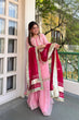 Load image into Gallery viewer, Baby Pink Silk Sharara Suit with Lace Work ClothsVilla