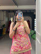 Load image into Gallery viewer, Baby Pink Viscose Jacquard Kurta Palazzo Set with Printed Dupatta ClothsVilla