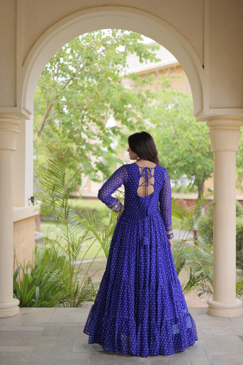 Bandhani Kutchi Patchwork Gown ClothsVilla