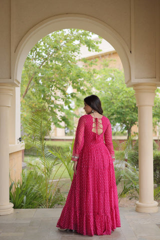 Bandhani Kutchi Patchwork Gown ClothsVilla