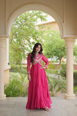 Bandhani Kutchi Patchwork Gown ClothsVilla