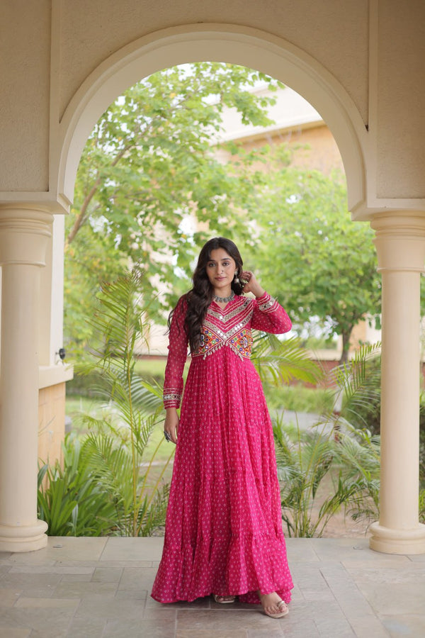 Bandhani Kutchi Patchwork Gown ClothsVilla