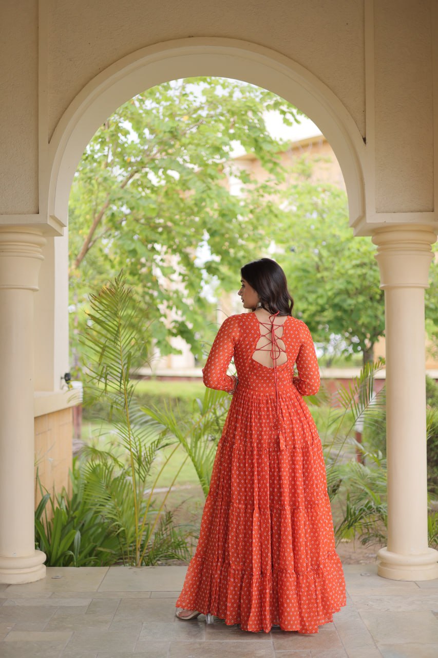 Bandhani Kutchi Patchwork Gown ClothsVilla